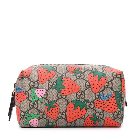 gucci strawberry cosmetic case|Gucci Beauty Cases for Women .